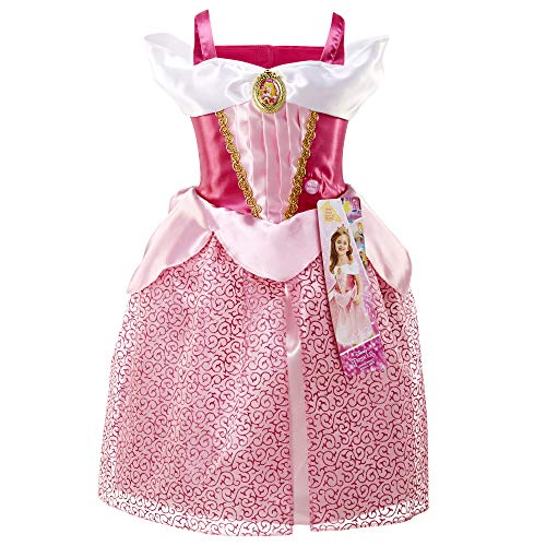 Disney Princess Aurora Costume, Sing and Shimmer Musical Sparkling Dress, Sing-A-Long To “Once Upon A Dream” Perfect for Party, Halloween Or Pretend Play Dress Up [Amazon Exclusive], Size: 4-6X