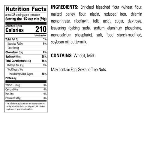 Krusteaz Complete Buttermilk Pancake and Waffle Mix, Light and Fluffy, 5 lb Bags (Pack of 6)