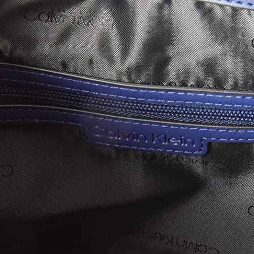 Calvin Klein Gabrianna Novelty Bucket Shoulder Bag, Medieval Blue Woven