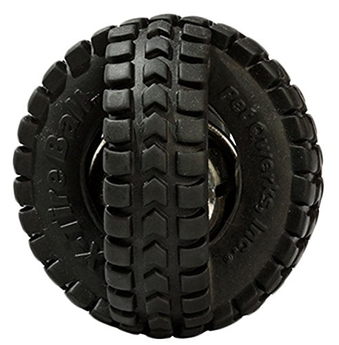 Pet Qwerks X-Tire Ball Dog Toys - Jingle Interactive Chew Toy - Medium