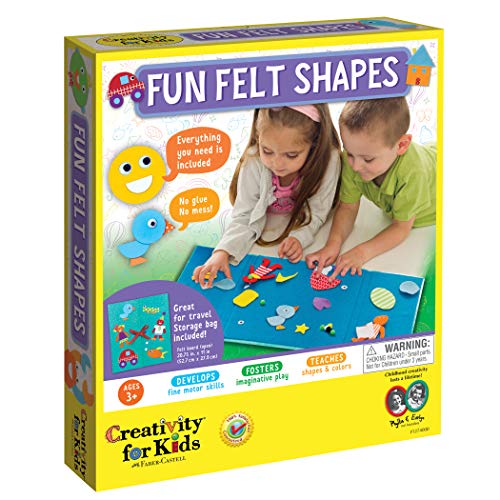 Creativity for Kids My First Fun Felt Shapes - Travel Friendly Felt Board for Toddlers, Crafts and Pretend Play - 100+ Pieces