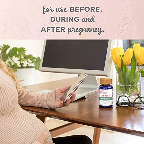 Mommy's Bliss Prenatal Multivitamin with Iron and Folic Acid, Supports Baby Development + Mom Immune System and Energy Levels w/ B Vitamins and Probiotics, Vegan and Gluten Free (45 Servings)