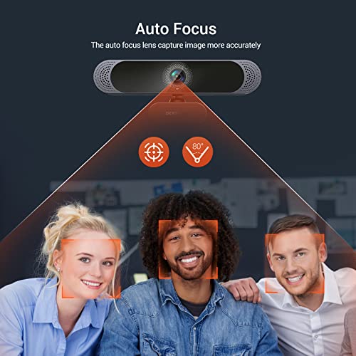 4K Webcam, DEPSTECH DW49 HD 8MP Sony Sensor Autofocus Webcam with Microphone, Privacy Cover and Tripod, Plug and Play USB Computer Web Camera for Pro Streaming/Online Teaching/Video Calling/Zoom/Skype
