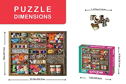 Springbok's 500 Piece Jigsaw Puzzle The Sewing Box, Multi