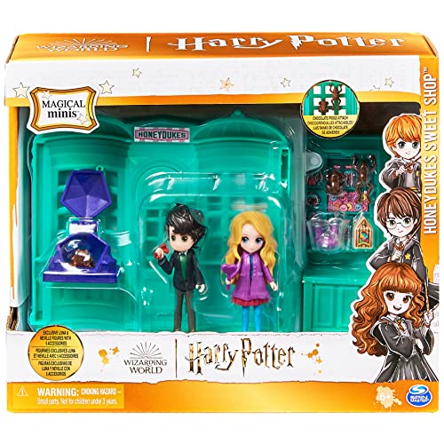 Wizarding World Harry Potter, Magical Minis Honeydukes Sweet Shop with 2 Exclusive Figures and 5 Accessories, Kids Toys for Ages 6 and up