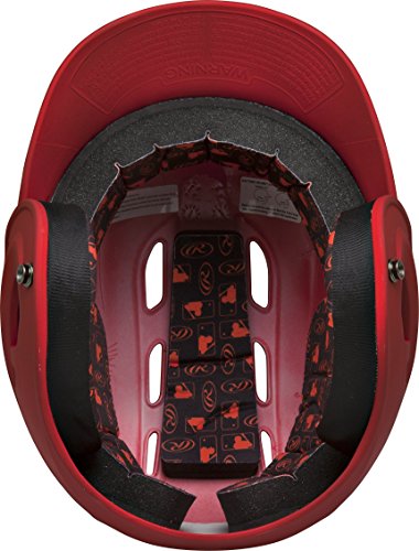 Rawlings R16 Velo Series Matte Junior Baseball Batting Helmet, Scarlet