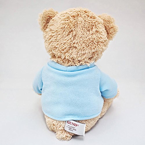 GUND It’s a Boy T-Shirt Teddy Bear Stuffed Animal Plush, Blue, 12”, Tan (15418)