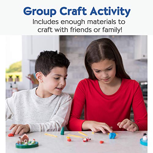 Creativity for Kids Holiday Craft Kit - Makes 3 DIY Christmas and Holiday Snow Globes for Kids