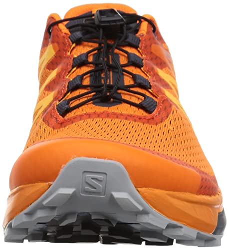 Salomon Sense Ride 4 Trail Running Shoes for Men, Vibrant Orange/Ebony/Quarry, 10
