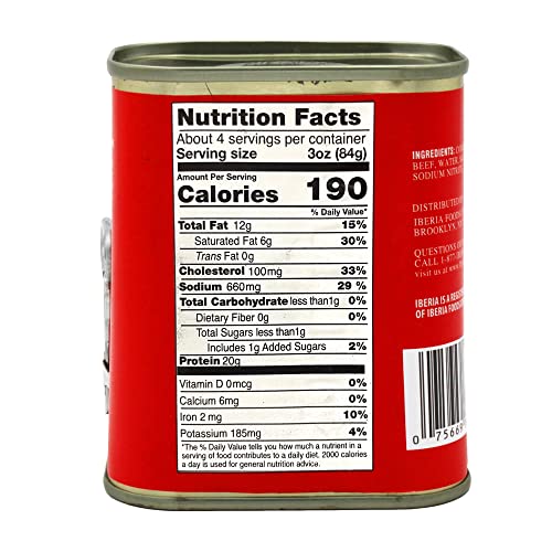 Iberia Corned Beef, 12 oz, Premium Quality Corned Beef With Natural Juices, Halal