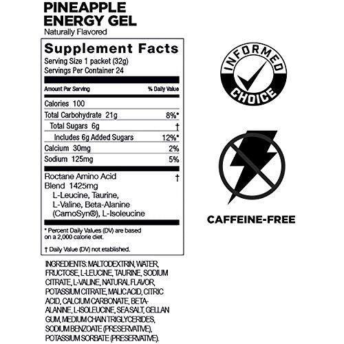 GU Energy Roctane Ultra Endurance Energy Gel, 24-Count, Pineapple