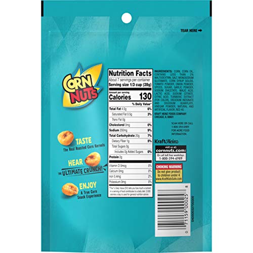 Corn Nuts Ranch Crunchy Corn Kernels (7 oz Bags, Pack of 12)