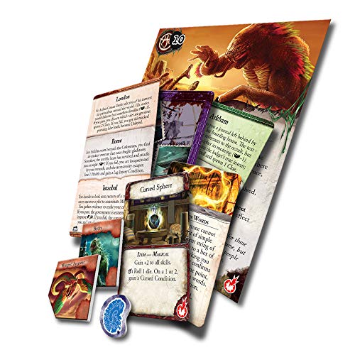 Eldritch Horror Forsaken Lore Board Game EXPANSION | Mystery Game | Cooperative Board Game for Adults and Family | Ages 14+ | 1-8 Players | Avg. Playtime 2-4 Hours | Made by Fantasy Flight Games