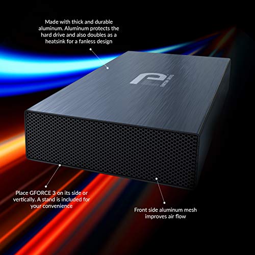 Fantom Drives 2TB External Hard Drive - USB 3.0/3.1 Gen 1 Aluminum Case - Mac, Windows, PS4, and Xbox (GF3B2000U),Black