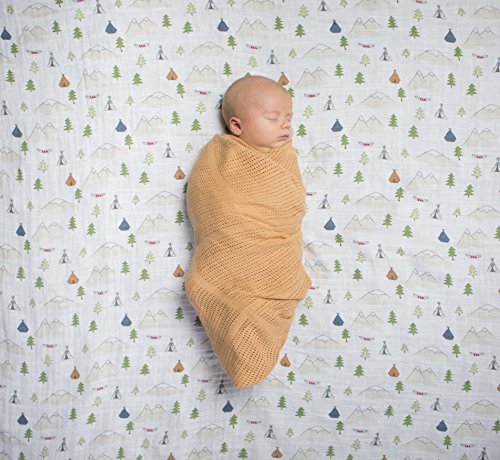 Amazing Baby Cotton Muslin Swaddle Blankets, Set of 3, Outdoor Adventure, Neutral