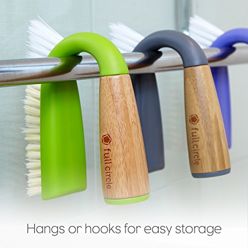 Full Circle Grunge Buster Grout and Tile Scrub Brush, Purple