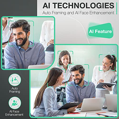 Yealink UVC34 4K Video and Audio Conference Room Camera System Video Bar with Auto Framing AI Face Enhancement for Office Business 120°Wide Angle, 8 mic Array with Teams Zoom Meeting Rooms Certified