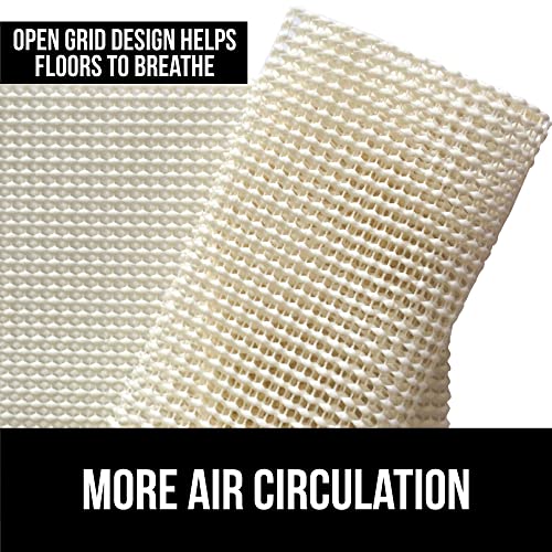 The Original Gorilla Grip Extra Strong Rug Pad Gripper, Grips Keep Area Rugs in Place, Thick, Slip and Skid Resistant Pads for Hard Floors Under Carpet Mat Cushion and Hardwood Floor Protection 2x3 FT