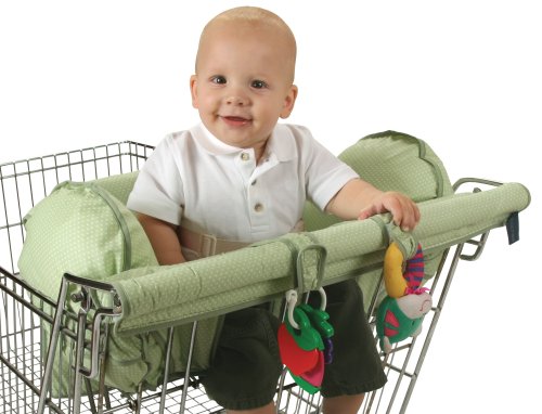 Leachco Prop 'R Shopper Shopping Cart Cover, Green Pin Dot