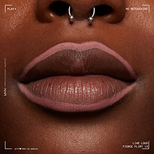 NYX PROFESSIONAL MAKEUP Line Loud Lip Liner, Longwear and Pigmented Lip Pencil with Jojoba Oil and Vitamin E - Fierce Flirt (Light Mauve Pink)