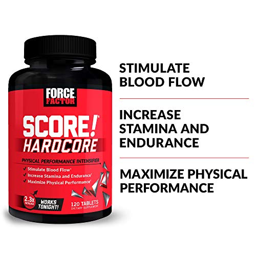 SCORE!,2-Pack,Hardcore Nitric Oxide Booster Supplement for Men with L-Citrulline,Yohimbe,Black Maca and B Vitamins to Boost Nitric Oxide,Increase Stamina,Maximize Physical Performance,240 Tablets