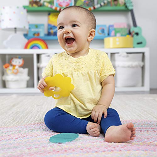 Bright Starts Sunny Soothers 2pk Multi-Textured Bpa Free Baby Teethers in Cute Sun and Popsicle Shapes, Ages 3 Months+