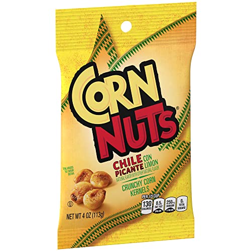 Corn Nuts Chile Picante con Limon Crunchy Corn Kernels (4 oz Bags, Pack of 12)