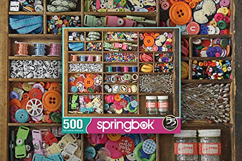 Springbok's 500 Piece Jigsaw Puzzle The Sewing Box, Multi
