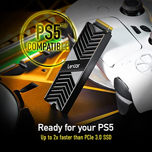 Lexar Professional 1TB NM800 PRO with Heatsink M.2 2280 PCIe Gen4x4 NVMe SSD, Read Speeds Up to 7500MB/s, for Gamers and Creators (LNM800P001T-RN8NG)