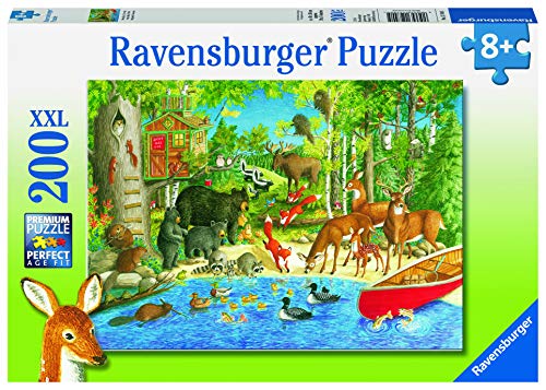 Ravensburger Woodland Friends 200 Piece Jigsaw Puzzle for Kids – Every Piece is Unique, Pieces Fit Together Perfectly
