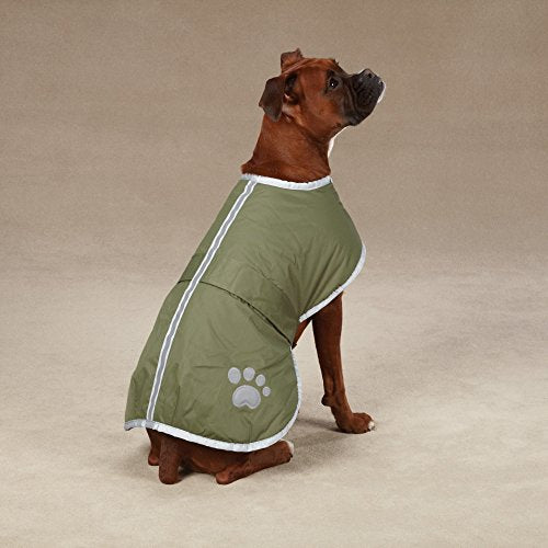 Zack and Zoey Nor'easter Blanket Coat for Dogs, 16' Medium, Chive