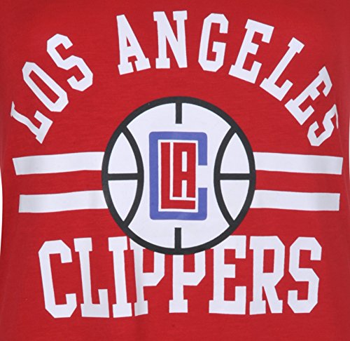 Ultra Game NBA Los Angeles Clippers Womens Box Out Varsity Stripe Tee Shirt, Team Color, X-Large