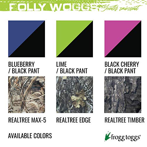 FROGG TOGGS boys Youth Polly Woggs Youth Waterproof Breathable Rain Suit, Hivis Green, Medium US