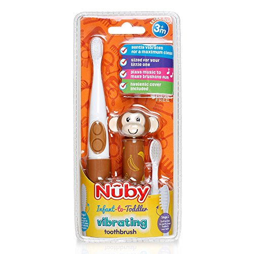 Nuby Electric Toothbrush with Animal Character, Monkey