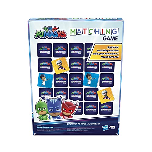 PJ Masks Matching Game for Kids Ages 3 and Up, Fun Preschool Memory Game for 1+ Players