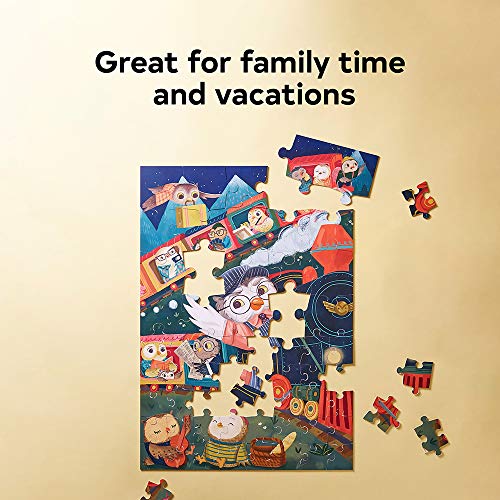 Chronicle Books Piece It Together Family Puzzle: Owl Aboard! - 60 Piece Jigsaw Puzzle - Two Piece Sizes for Toddlers and Family