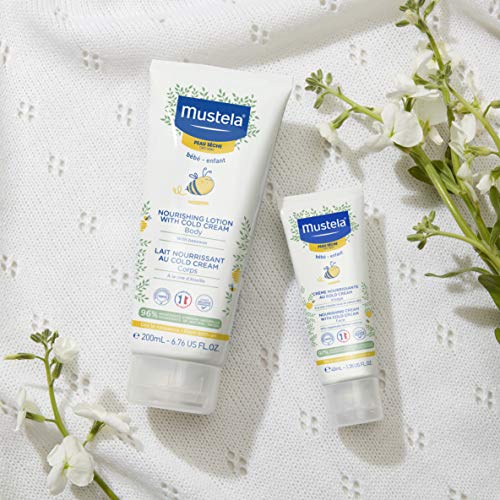 Mustela Baby Nourishing Lotion â€“ Daily Body Lotion for Dry Skin - with Natural Avocado, Cold Cream and Beeswax - 6.76 fl. oz. (Pack of 1)