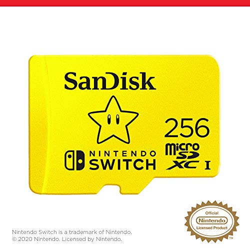 SanDisk 256GB microSDXC-Card, Licensed for Nintendo-Switch - SDSQXAO-256G-GNCZN