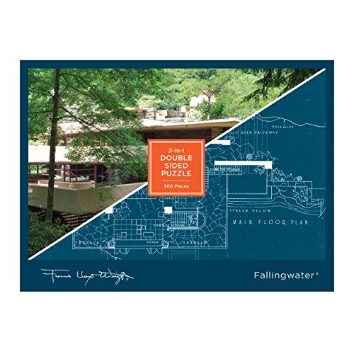 Galison Frank Lloyd Wright Fallingwater 2-Sided 500 Piece Puzzle, Mutlicolor, 1 EA