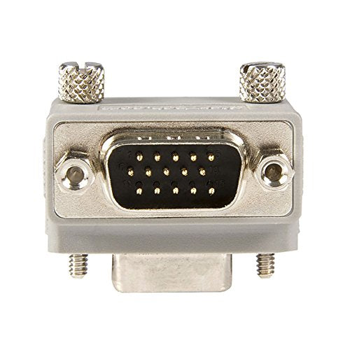 StarTech.com Right Angle VGA Adapter - Right Angle VGA to VGA - Male/Female - Type 2 - Male VGA to Female VGA (GC1515MFRA2),Gray