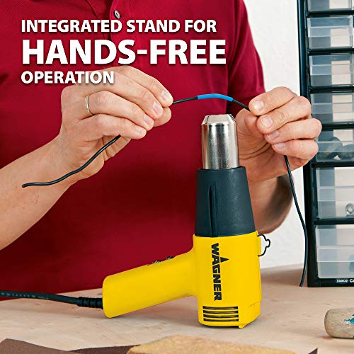 Wagner Spraytech 0503008 HT1000 Heat Gun, 2 Temp Settings 750ᵒF and 1000ᵒF, Great for Soften paint, Caulking, Adhesive, Putty Removal, Shrink Wrap, Bend Plastic Pipes, Loosen Rusted Nuts or Bolts