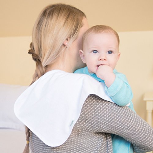 green sprouts Stay-Dry Burp Pads (5 Count) | Ultimate protection from drools and spit ups | Waterproof protection, Soft and absorbent terry, Machine washable