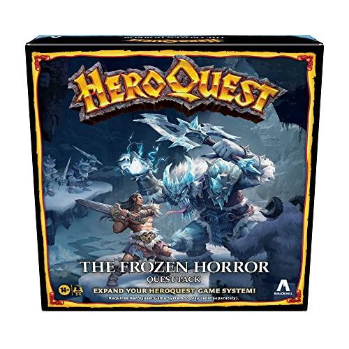 Hasbro Gaming Avalon Hill HeroQuest The Frozen Horror Quest Pack, Dungeon Crawler Game for Ages 14+, Requires HeroQuest Game System to Play