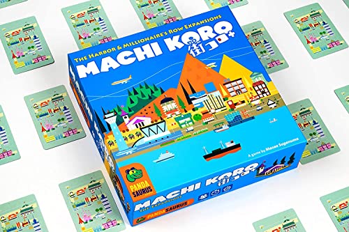 Pandasaurus Games Machi Koro The EXPANSIONS | City Building Strategy Board Game | Fast-Paced Dice Rolling Game for Adults and Kids | Ages 10+ | 2-5 Players | Average Playtime 30-45 Minutes | Made