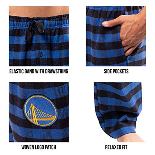 Ultra Game NBA San Antonio Spurs Mens Sleepwear Super Soft Flannel Pajama Loungewear Pants, Team Color, Medium