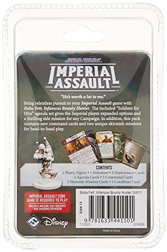 Star Wars Imperial Assault Board Game Boba Fett VILLAIN PACK | Strategy Game | Battle Game for Adults and Teens | Ages 14+ | 1-5 Players | Avg. Playtime 1-2 Hours | Made by Fantasy Flight Games