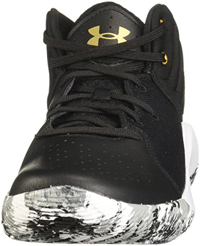 Under Armour Unisex Jet '21 Basketball Shoe, (006) Black/White/Metallic Gold, 7.5 US Men