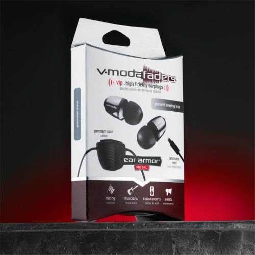 V-MODA Faders Tuned Metal Earplugs - Gunmetal Black