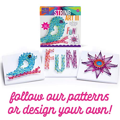 Craft-tastic DIY String Art – Craft Kit for Kids – Everything Included For 3 Fun Arts and Crafts Projects – Bird Series