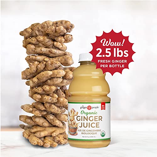 Organic Ginger Juice, 99% Pure Ginger Juice by The Ginger People – Drug Free Digestive Health, Original Flavor, Premium Quality Organic Ginger Juice, 32 Oz